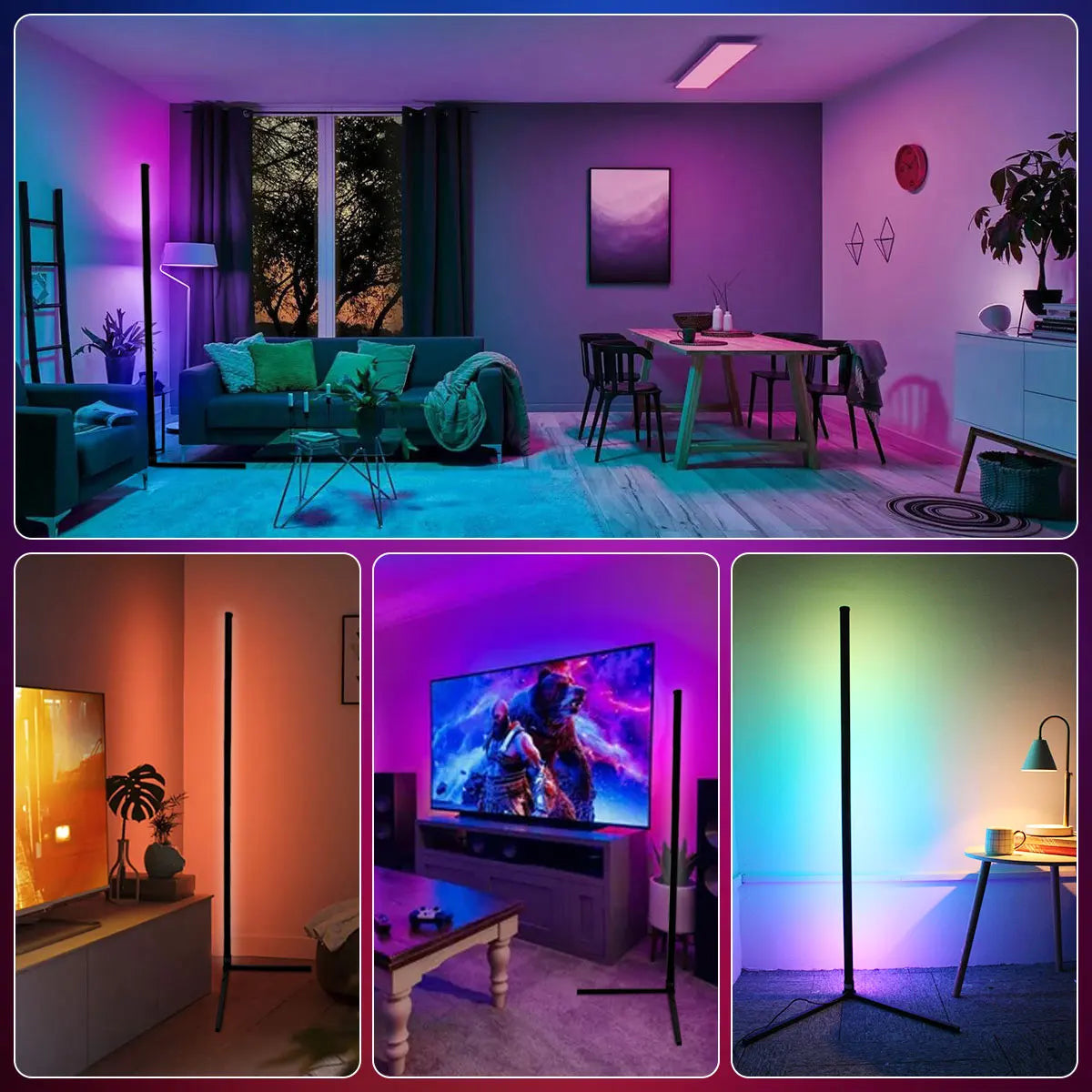 160cm Smart  Corner RGB+ Lamp Modern Mood Lighting