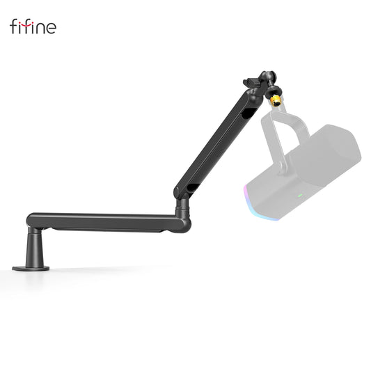 FIFINE Adjustable Arm Microphone Stand with Cable Managment