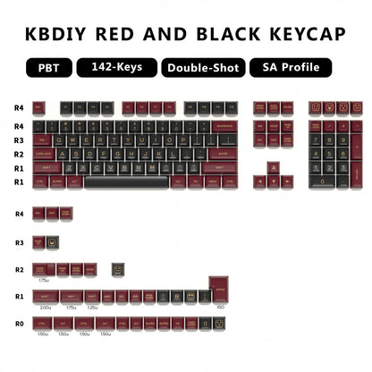 KBDiy Keycap Set Double Shot PBT White Keycaps